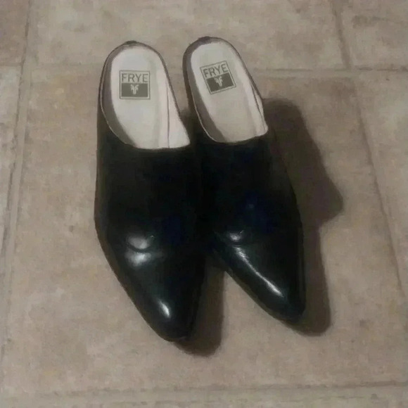 Black Frye Phoenix Western Boot Mules Size 7 - Picture 1 of 12